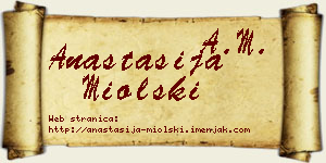Anastasija Miolski vizit kartica